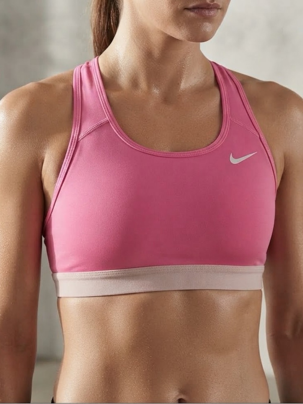 Nike Pink Racerback Sports Bra with Light Band